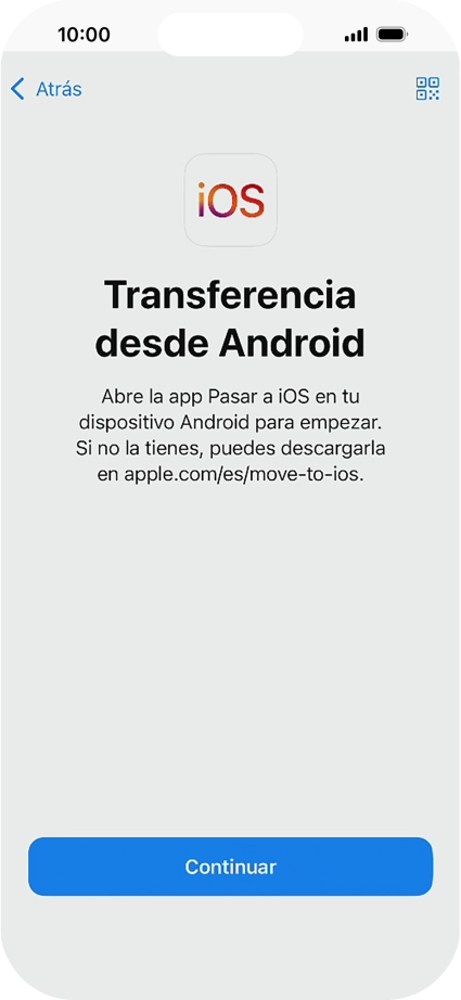 Para transferir contenido a tu teléfono, tienes que haber instalado la app 