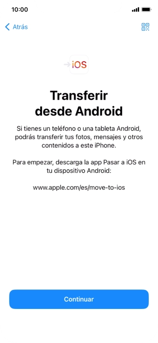 Para transferir contenido a tu teléfono, tienes que haber instalado la app 