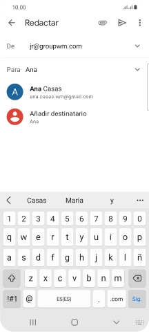 Pulsa el contacto deseado.