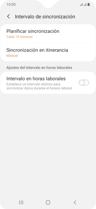 Pulsa Planificar sincronización.