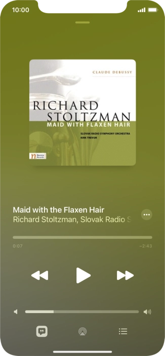 Pulsa la flecha hacia la derecha para ir al archivo de música siguiente.