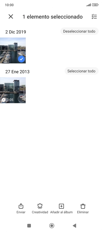 Pulsa el icono de seleccionar todo.