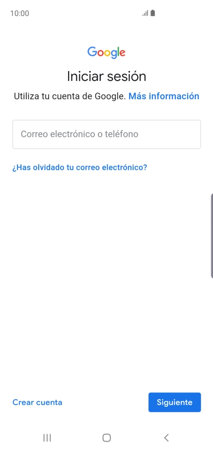 Si no tienes una cuenta de Google, pulsa Crear cuenta y sigue las indicaciones de la pantalla para ver cómo crear una cuenta nueva.