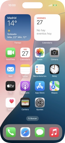 Cuando el icono de carga de batería aparece en la pantalla, el teléfono se está cargando.