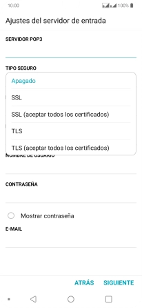 Pulsa Apagado para desactivar la función.