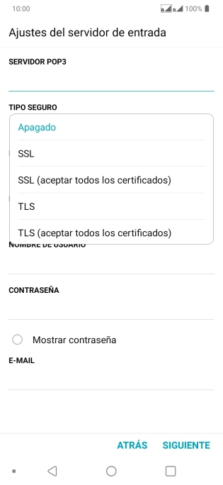 Pulsa Apagado para desactivar la función.