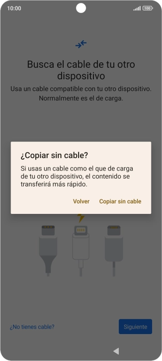 Pulsa Copiar sin cable.