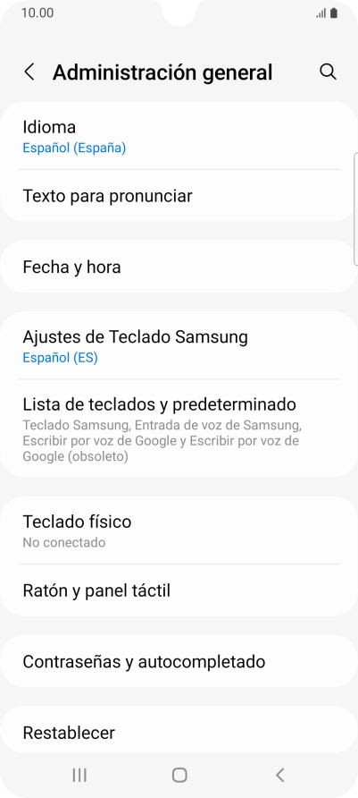 Pulsa Fecha y hora.