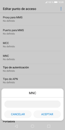 Introduce 01 y pulsa ACEPTAR.