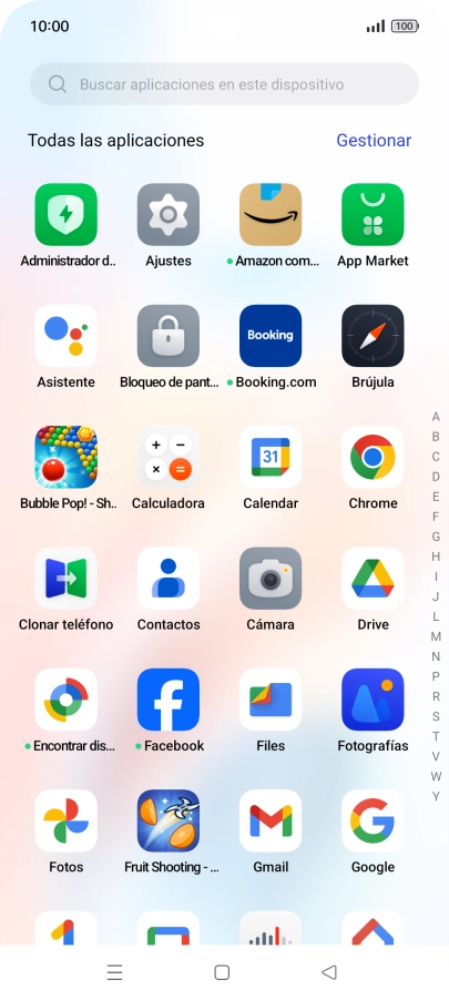 Pulsa Fotos y desplázate a la carpeta deseada.