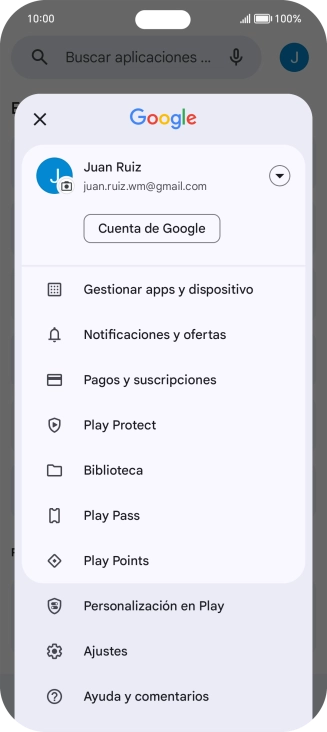 Pulsa Gestionar apps y dispositivo.
