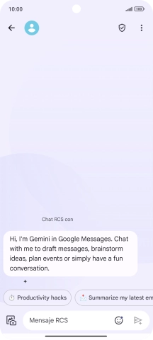 Pulsa en el campo de escritura.