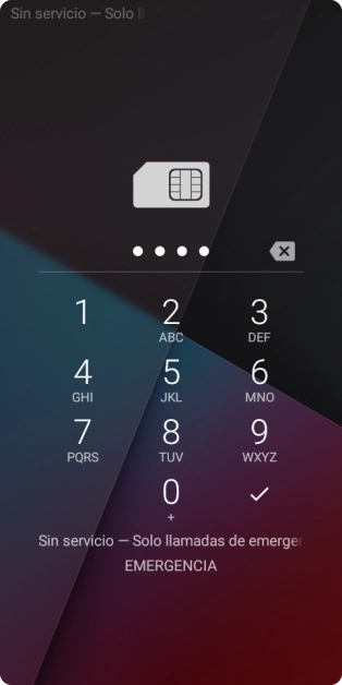Si lo solicita el teléfono, introduce el código PIN y pulsa el icono de aceptar.
