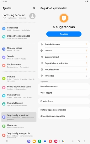 Pulsa Otros ajustes de seguridad.