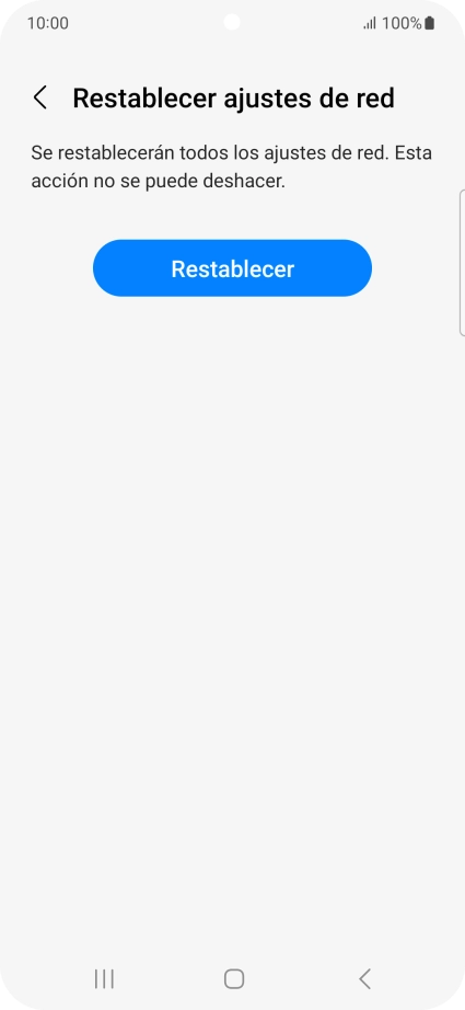 Pulsa Restablecer.