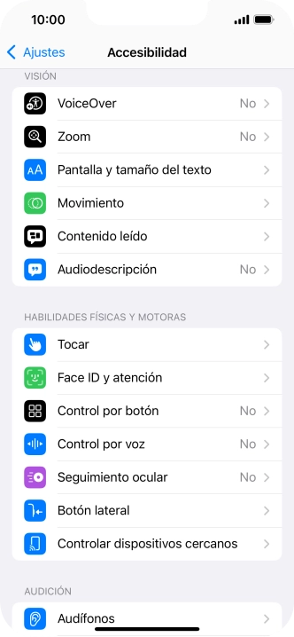 Pulsa una categoría bajo 