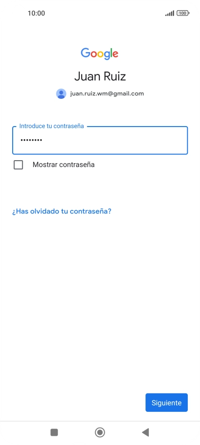 Pulsa Siguiente.