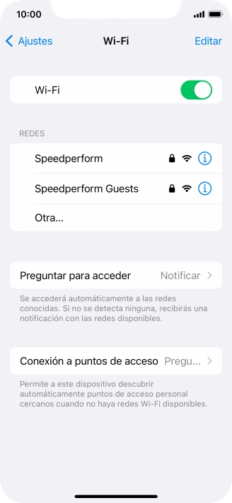 Pulsa la red wifi deseada e introduce la contraseña de esta red.