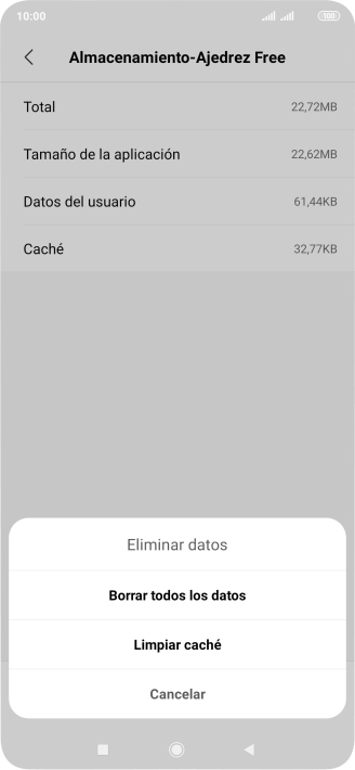 Pulsa Limpiar caché.