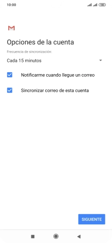 Si aparece en la pantalla esta imagen, tu cuenta de correo electrónico ha sido reconocida y configurada automáticamente. Sigue las indicaciones de la pantalla para introducir más información y terminar la configuración.