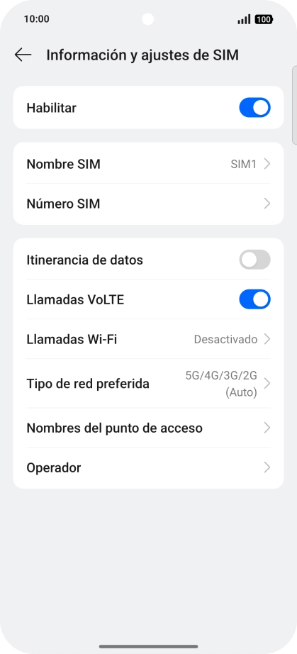 Pulsa Nombres del punto de acceso.