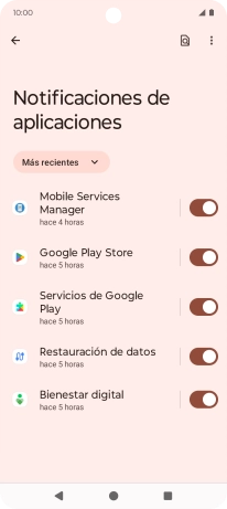 Pulsa la lista desplegable.