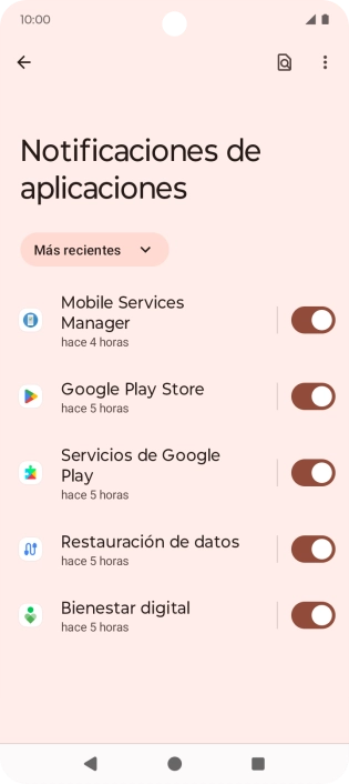 Pulsa la lista desplegable.