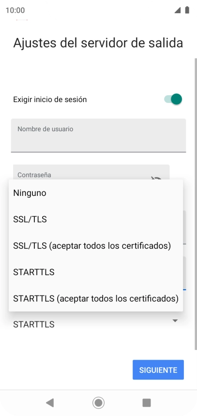 Pulsa Ninguno para desactivar la función.