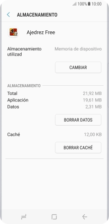 Pulsa BORRAR CACHÉ.
