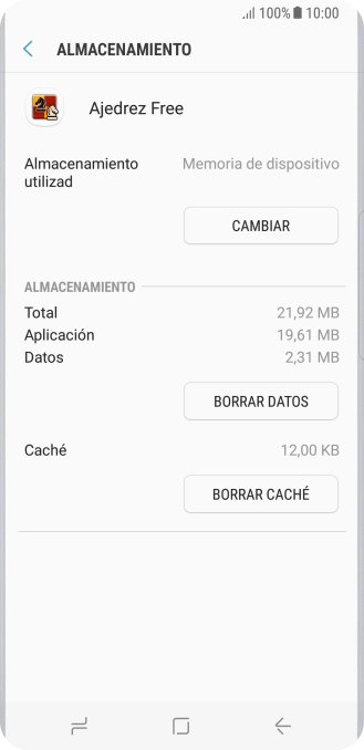 Pulsa BORRAR CACHÉ.