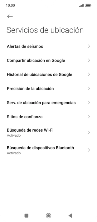 Pulsa Precisión de la ubicación.