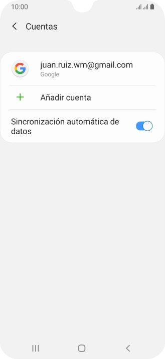 Pulsa la cuenta deseada.