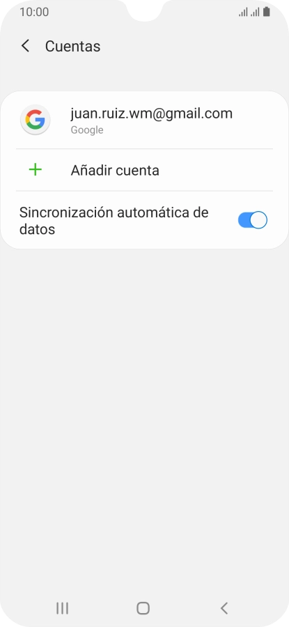 Pulsa la cuenta deseada.