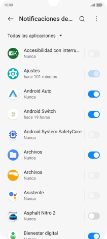 Pulsa la lista desplegable.