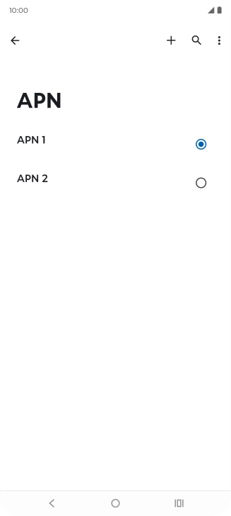 Pulsa en el campo junto a la conexión de datos deseada para activarla.