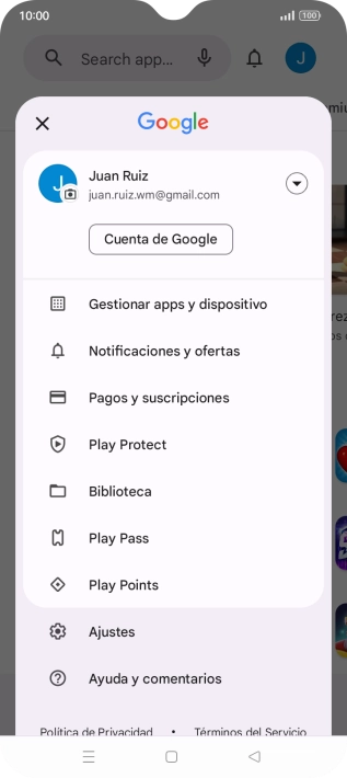 Pulsa Gestionar apps y dispositivo.