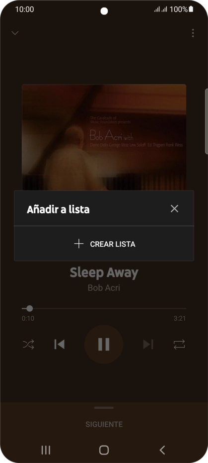 Pulsa CREAR LISTA.