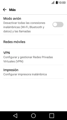 Pulsa Redes móviles.