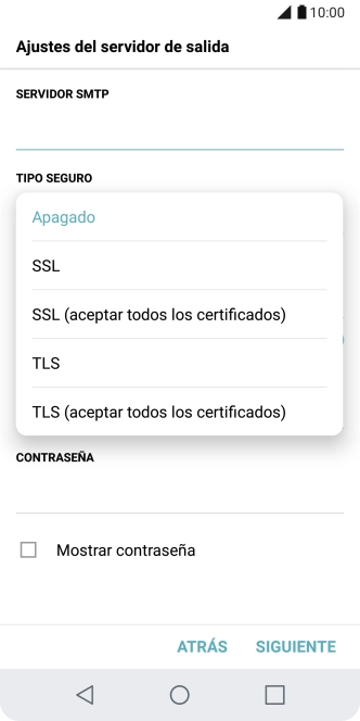 Pulsa Apagado para desactivar la función.