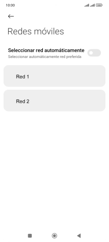 Pulsa la red deseada.