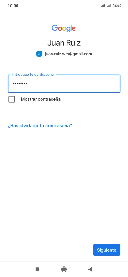 Pulsa Siguiente.