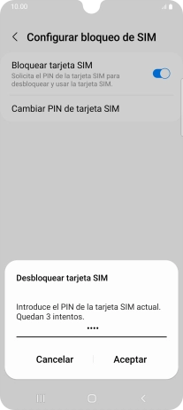 Introduce tu código PIN y pulsa Aceptar.