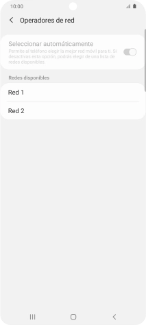 Pulsa la red deseada.