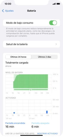 Desliza el dedo hacia arriba desde la parte inferior de la pantalla para terminar y volver a la pantalla de inicio.
