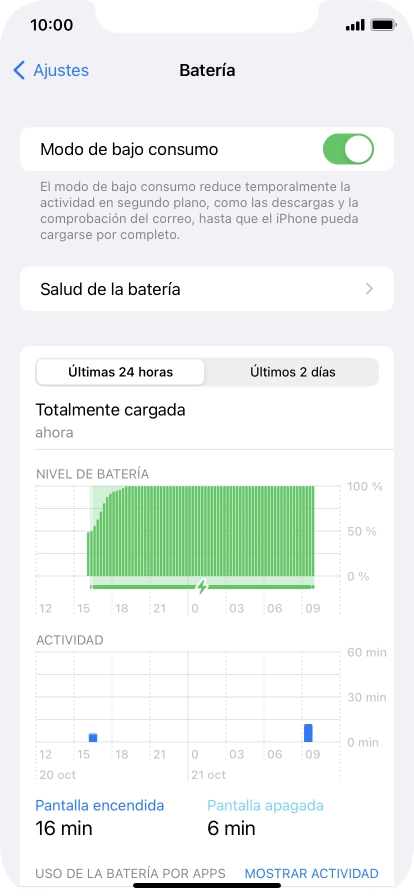 Desliza el dedo hacia arriba desde la parte inferior de la pantalla para terminar y volver a la pantalla de inicio.