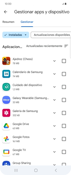 Pulsa la app deseada.