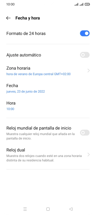 Pulsa el indicador junto a 