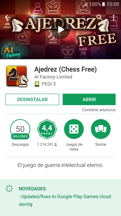 Pulsa DESINSTALAR.