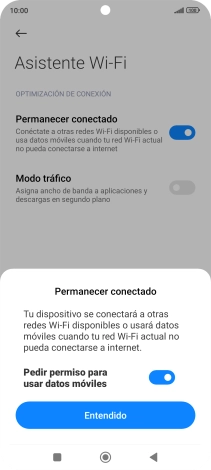 Si activas la función, pulsa el indicador junto a 