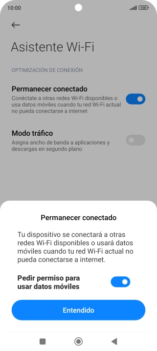 Si activas la función, pulsa el indicador junto a 